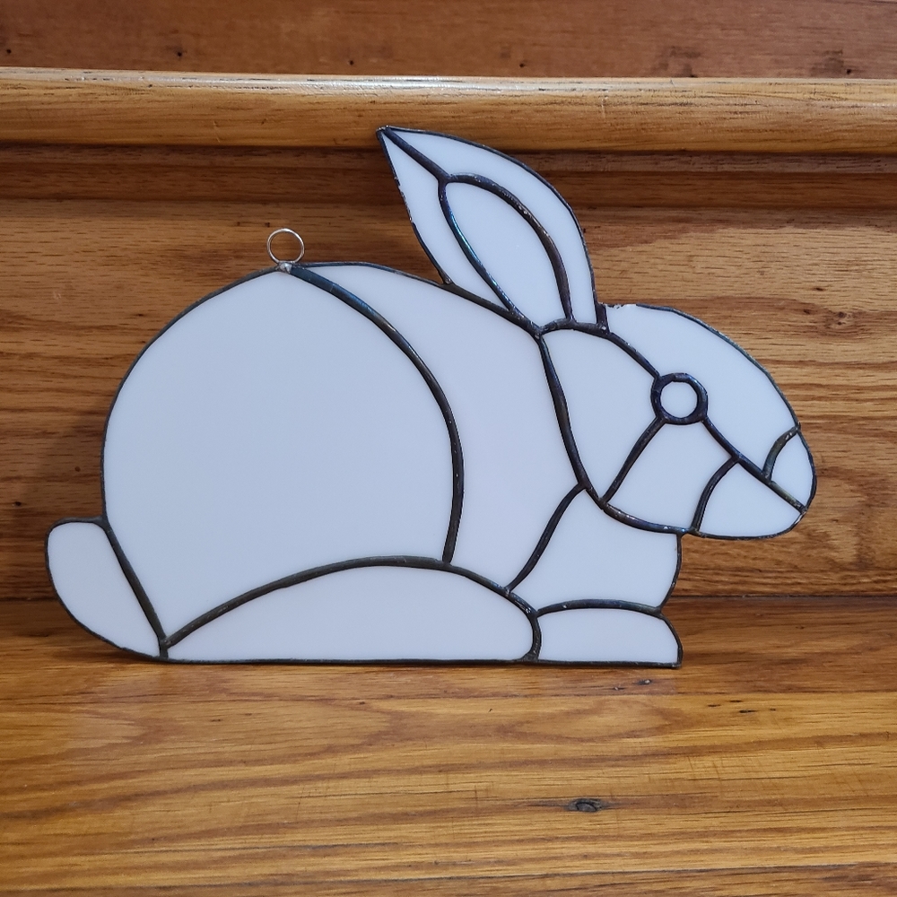 Bunny rabbit stained glass